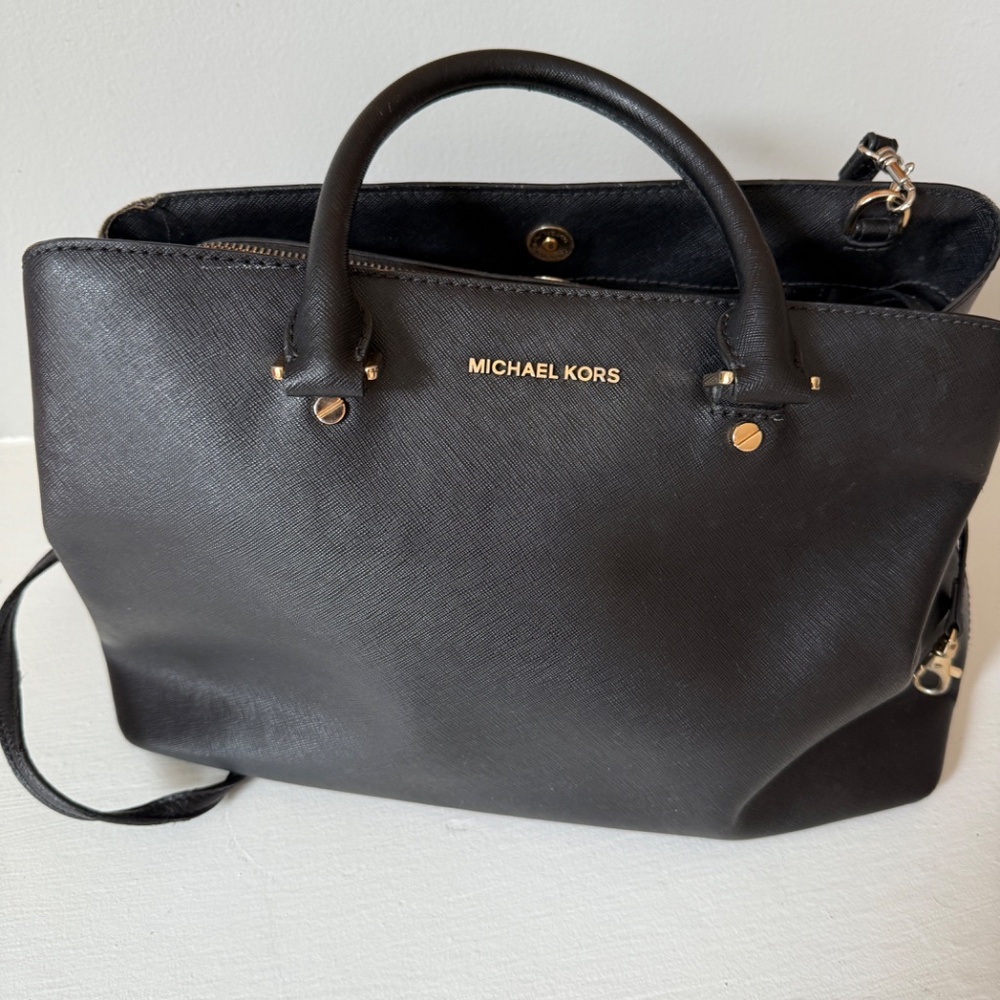 Michael Kors Black Leather Purse